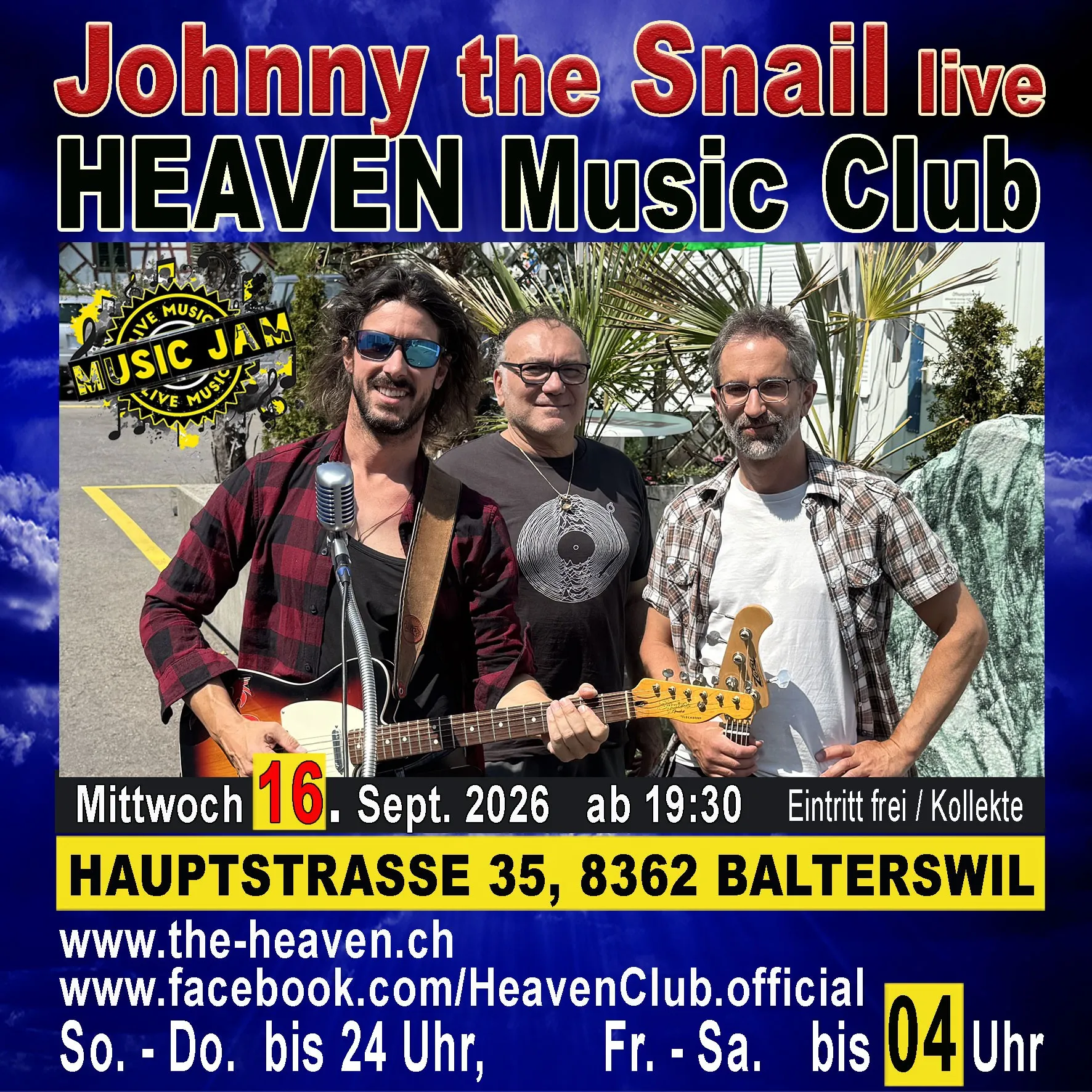 16.09.2026 - JOHNNY THE SNAIL, Vorband zum Waltee`s Heaven Jam