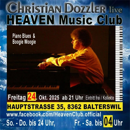24.10.2025 -  mit Christian Dozzler (D-USA) Piano Bloues & Boogie Woogie